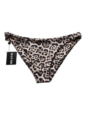 Skatie Leopard Print Swim Bottoms Animal Print M NWT